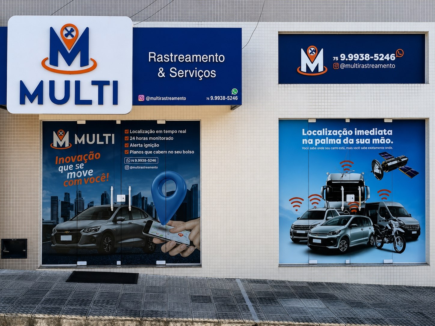 Fachada da loja Multi Rastreamento & Serviços em Alagoinhas/BA